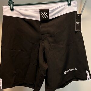 Sanabul Black and White Fight Shorts
